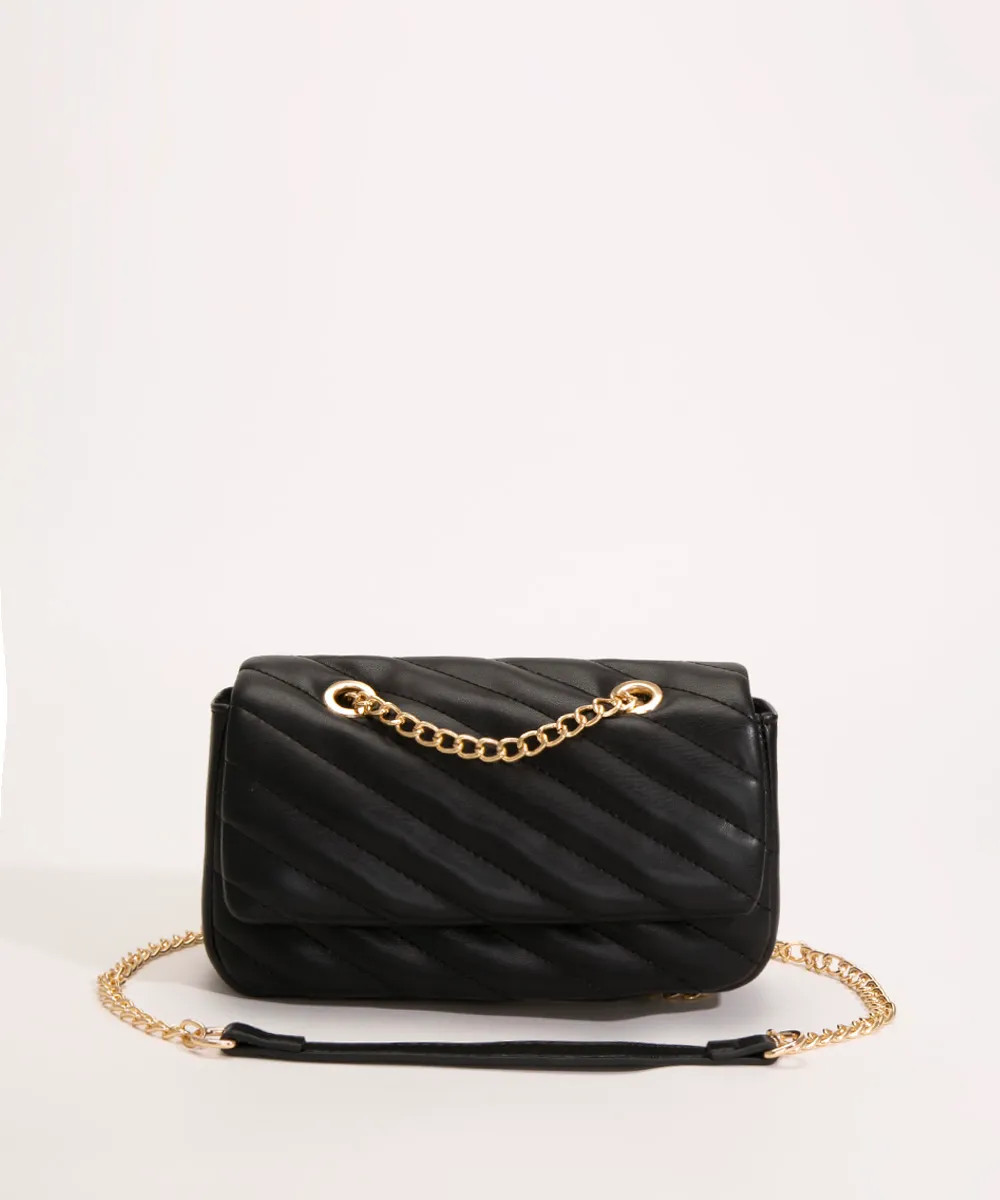 bolsa transversal matelassê preto | C&A (BR)