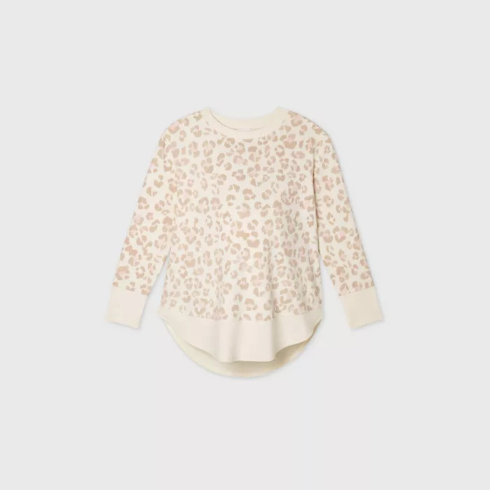 Maternity Leopard Print Sweatshirt - Isabel Maternity by Ingrid & Isabel™ Beige | Target