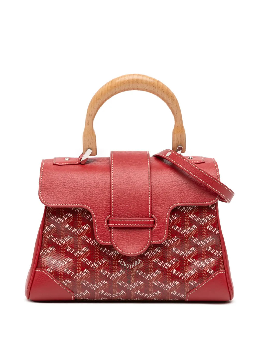 Goyard Pre-Owned 2017 Mini Goyardine Saigon Souple satchel - Red | Farfetch Global