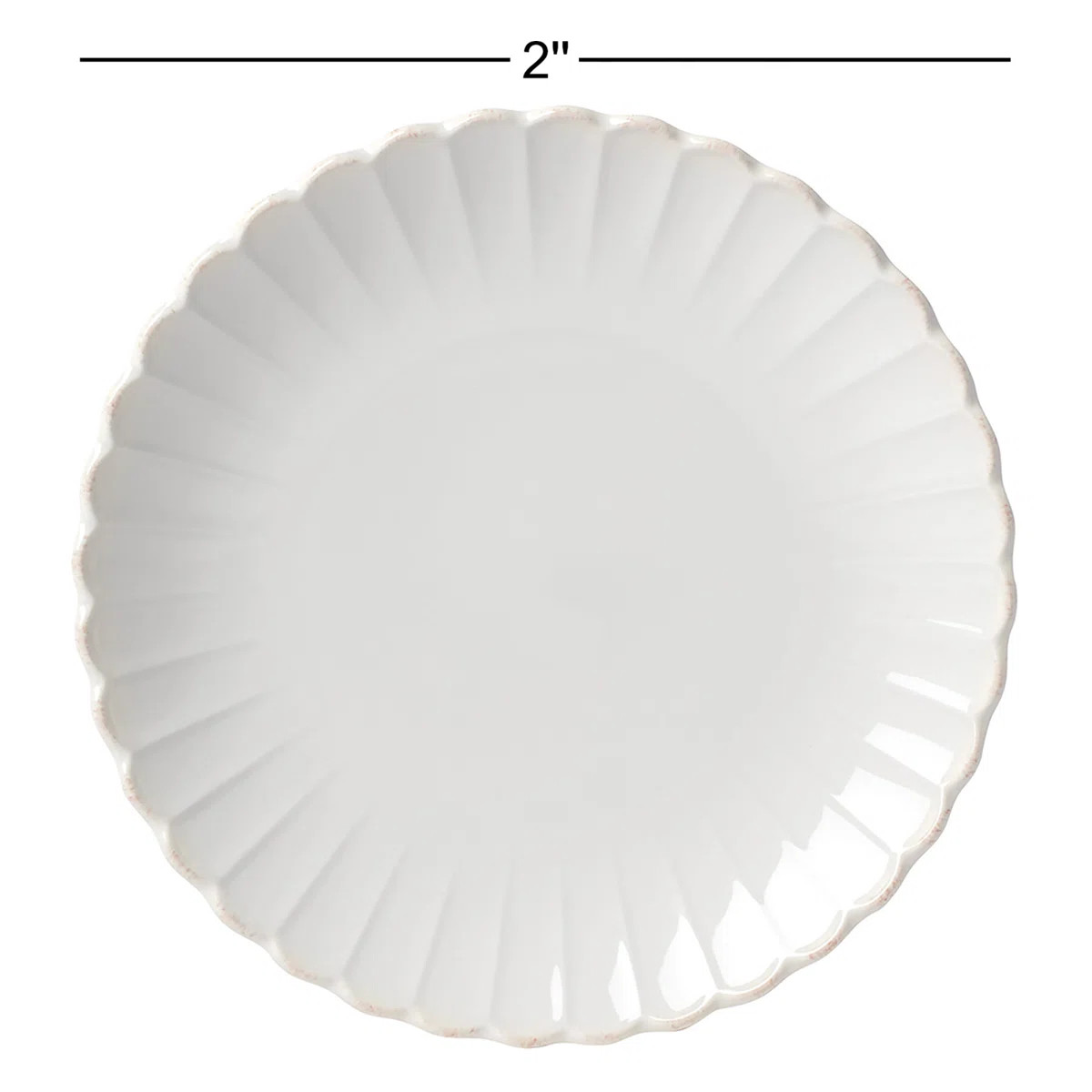 French Perle Scallop 4-Piece Dinner Plate Set (Set of 4) | Wayfair North America