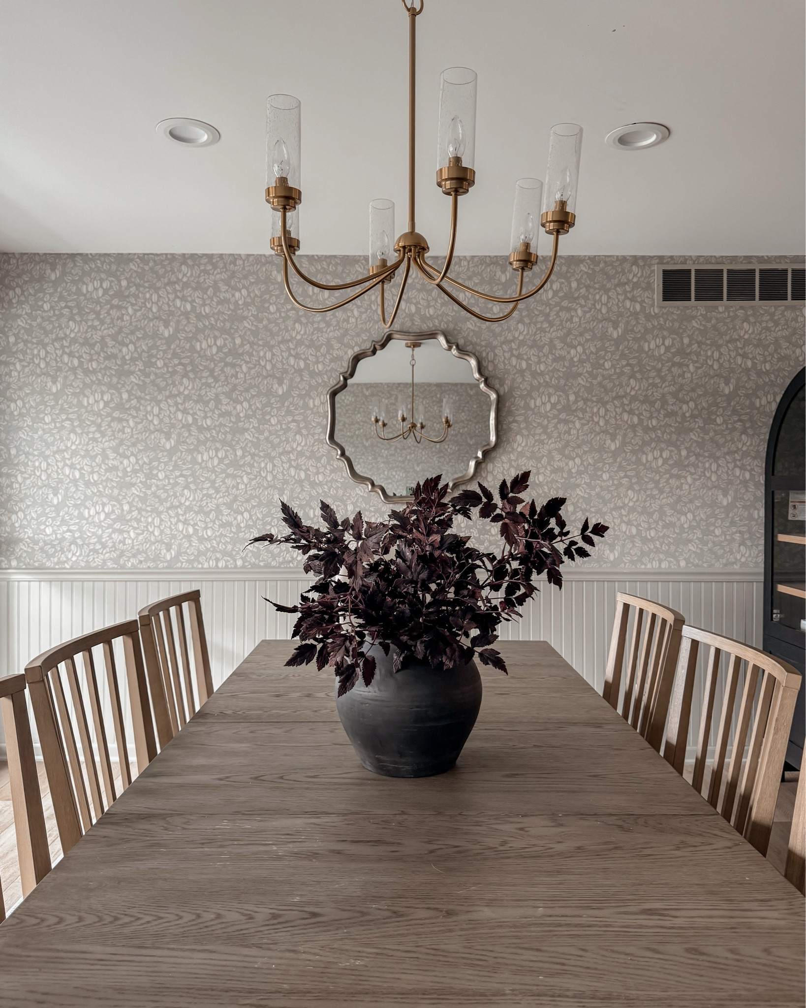 I was able to snag a lot of sale items from @wayfair for the dining room makeover! It’s cyber month so there is a ton of amazing deals and sales going on! The gorgeous floral wallpaper, set of two upholstered dining chairs (68% off!) and the light fixture (30% off!) are all on sale now! #wayfair #wayfairpartner

#LTKHome