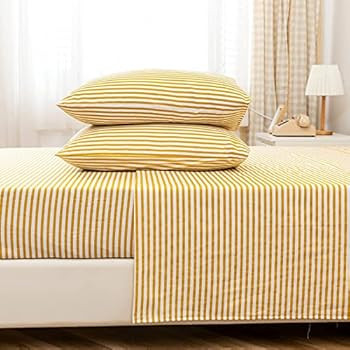 JELLYMONI Stripe Sheet Set, Extra Soft Bedding Sheets- 16" Deep Pockets, Easy Care, Breathable and S | Amazon (US)