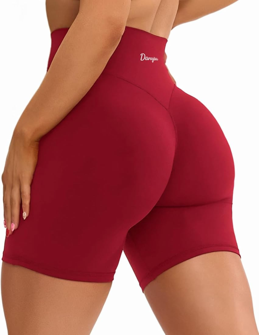 Danysu Hidden Scrunch Shorts for Women 5" No Front Seam Biker Shorts Brazilian Butt Lift | Amazon (US)