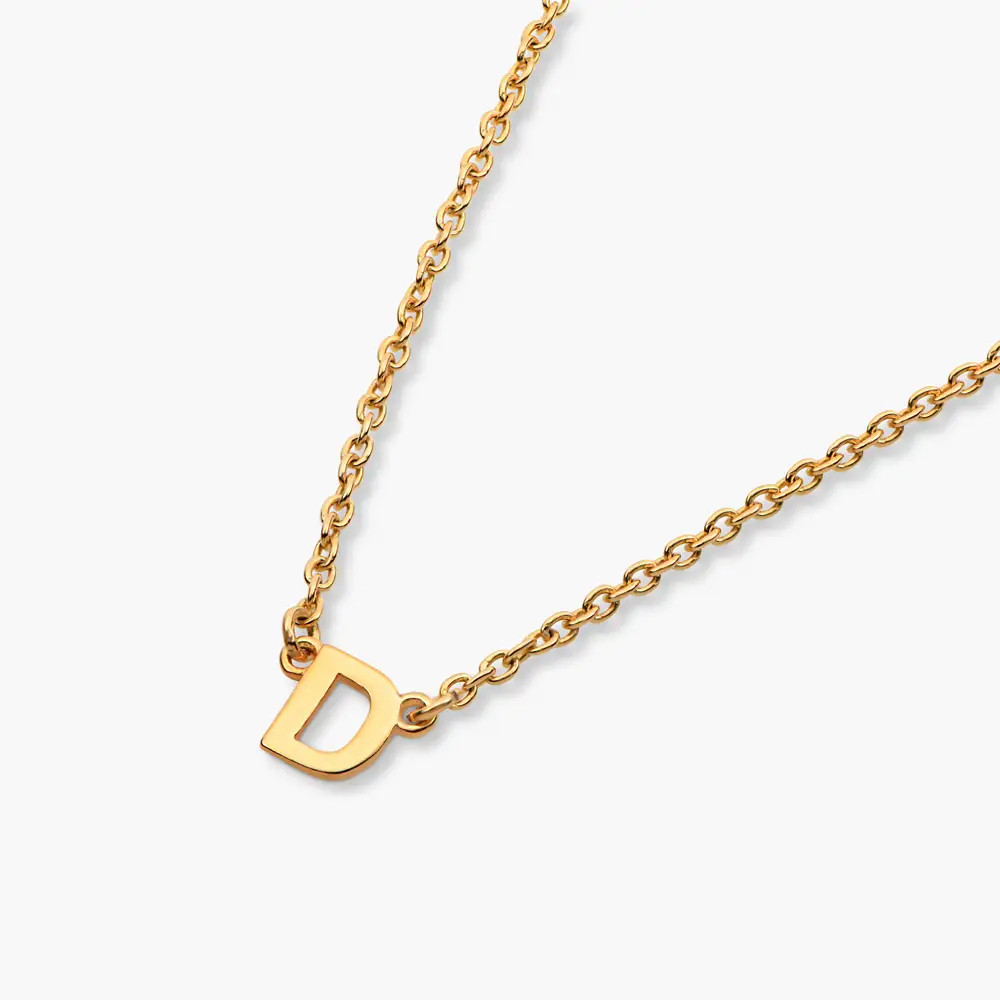 Inez Initial Necklace - Gold Vermeil | Oak & Luna (US)