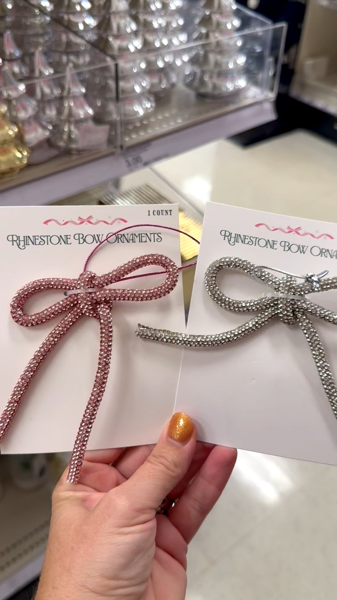How cute are these silver and pink rhinestone bow ornaments? They’re only $1 🎀

They would be perfect to attach to gifts or gift bags, or to hang on your tree! 

#LTKSeasonal #LTKHome #LTKFindsUnder50