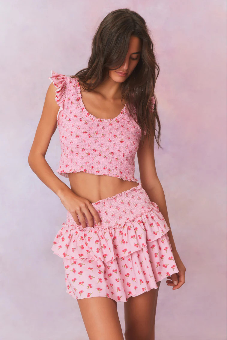 Dovi Printed Smocked Top | LoveShackFancy