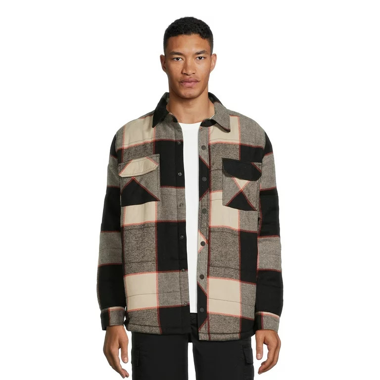 George Men's and Big Men's Plaid Flannel Shacket, Sizes S-3XL | Walmart (US)