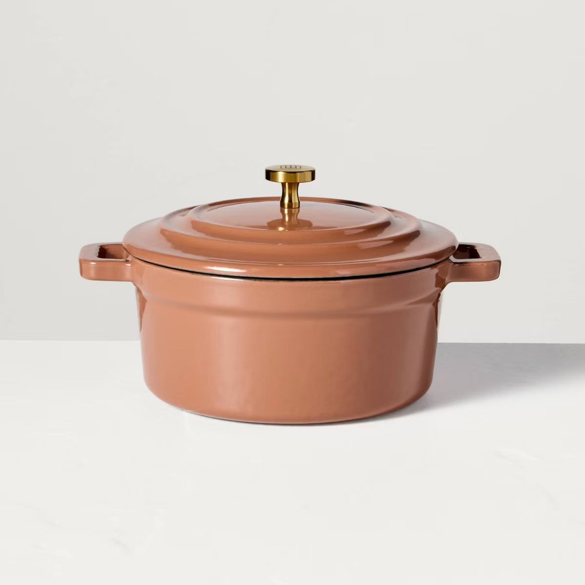 Enameled Cast Iron Dutch Oven Pumpkin Brown - Hearth & Hand™ with Magnolia | Target