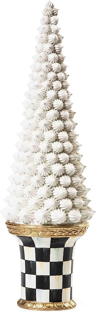MACKENZIE-CHILDS Farmhouse Icing Tabletop Christmas Tree, White Christmas Tree Tabletop Decor, La... | Amazon (US)