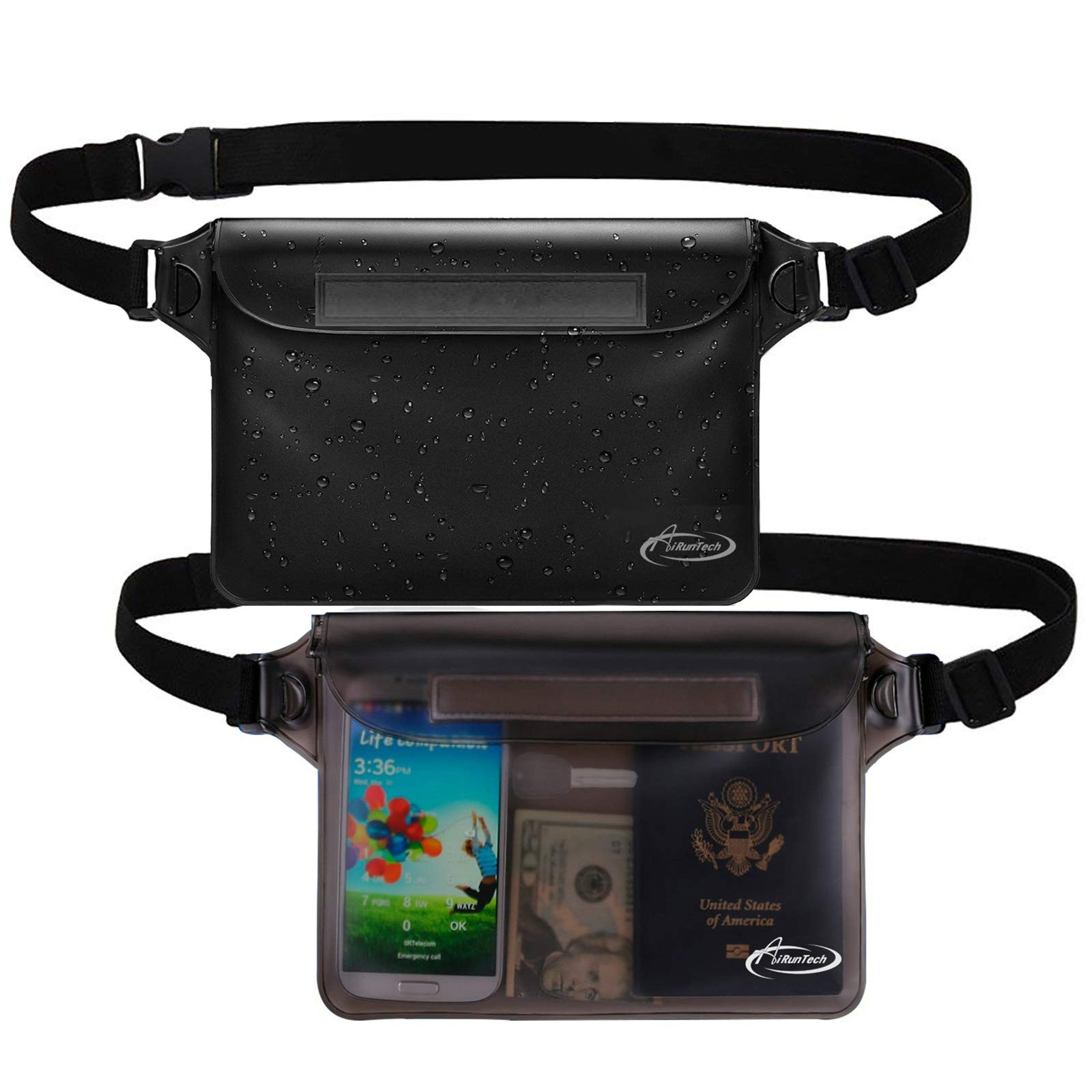 AiRunTech Waterproof Fanny Pack,Waterproof Pouch for Phone Passport Wallet Purse with Waist Strap... | Amazon (US)