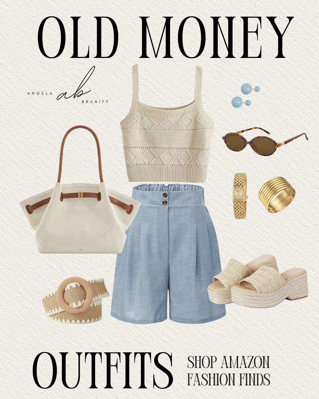 Understated Old Money elegance can be as simple as chambray shorts and a texture tank in neutral tones. Perfect for spring and summer ☀️ #oldmoney #getthelook #elevatedbasics #wearwhatyoulove #amazonfinds #amazonfashion #springstyle  

 #LTKSeasonal #LTKOver40