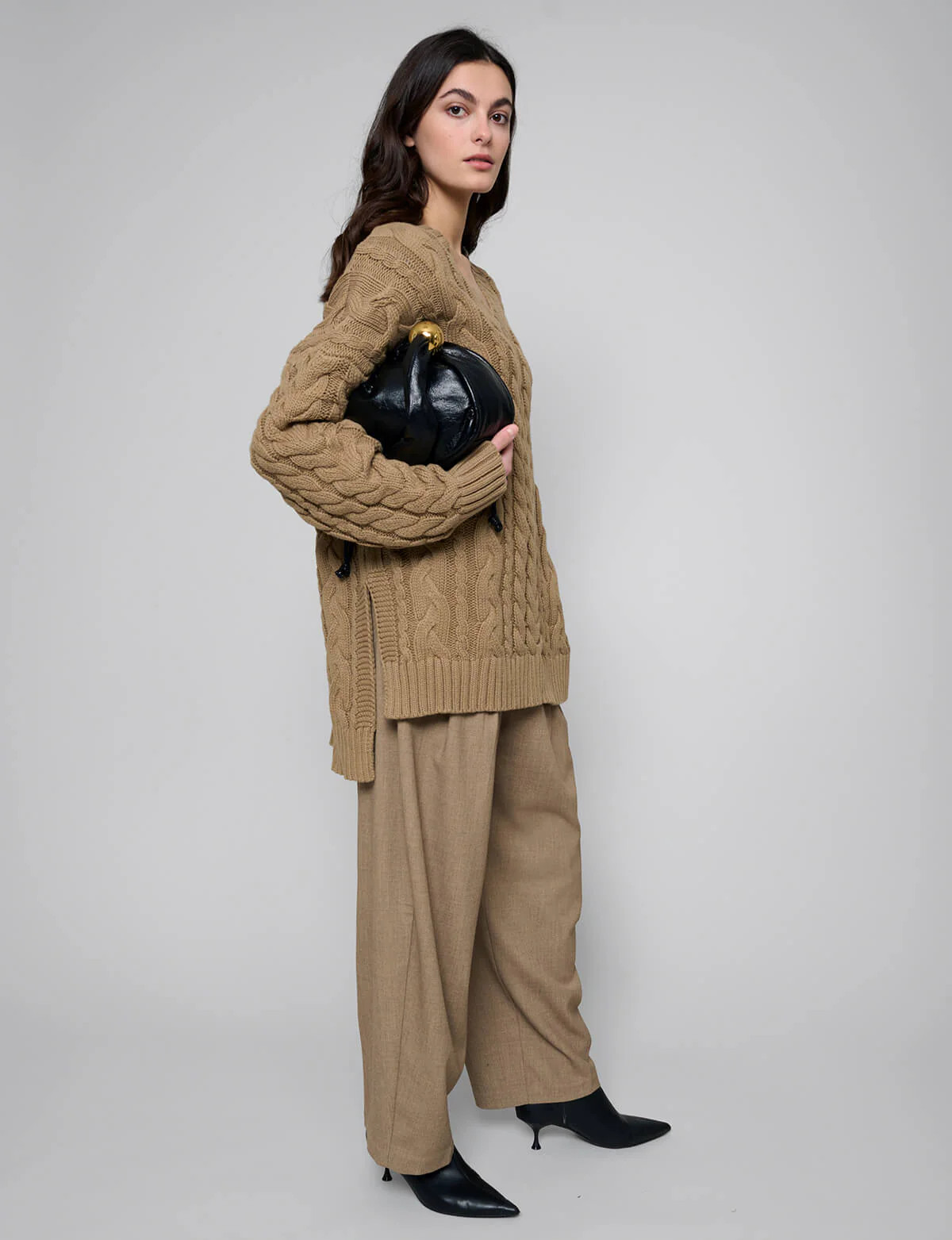 Padded Shoulder Oversized Sweater | Pixie Market