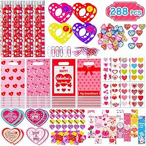 32 Pack Valentines Day Stationery Set for Kids Valentines Day Gift Card School Classroom Exchange... | Amazon (US)