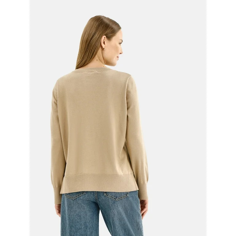 Time and Tru Women’s Fine Gauge Pullover Sweater, Size XS-3XL - Walmart.com | Walmart (US)