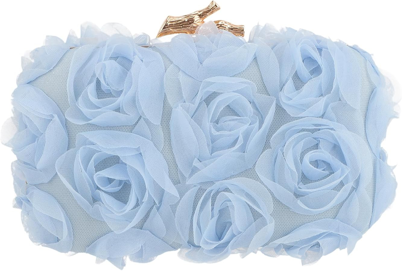 Freie Liebe Women's Lace Floral Clutch Purses Formal Flower Evening Handbags with Chain for Weddi... | Amazon (US)