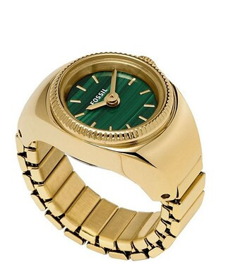 Fossil Women's Two-Hand Gold-Tone Stainless Steel Ring Watch | Dillard's | Dillard's
