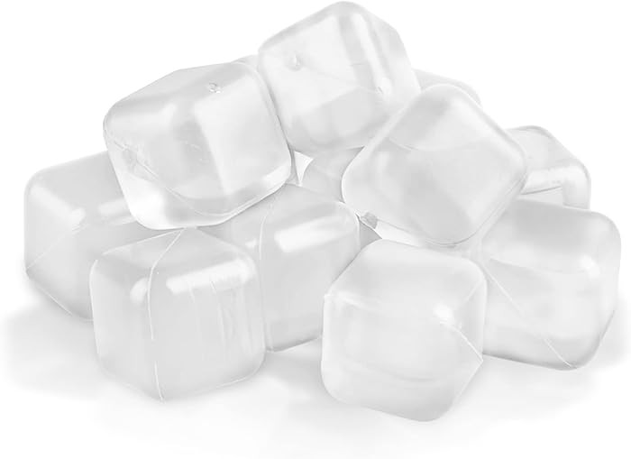 60 Pack Reusable Ice Cubes - Non Melting, Refreezable Plastic Ice Cubes for Drinks | Keep Whiskey... | Amazon (US)