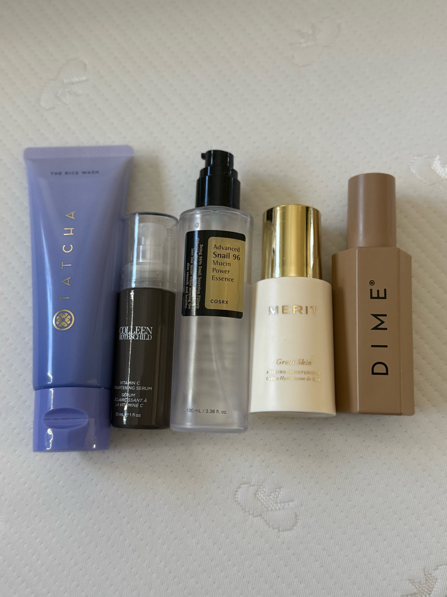 ☀️My morning skin care routine! 5 products, quick and easy for glowing, healthy skin! Tatcha Rice wash, Colleen Rothschild Vit C serum, Snail Mucin hydrating serum, Merit Great Skin moisturizer and finish with my fav Dime Wonderscreen! 

Skincare, beauty, morning routine, favorite skincare products

#LTKBeauty #LTKFindsUnder100