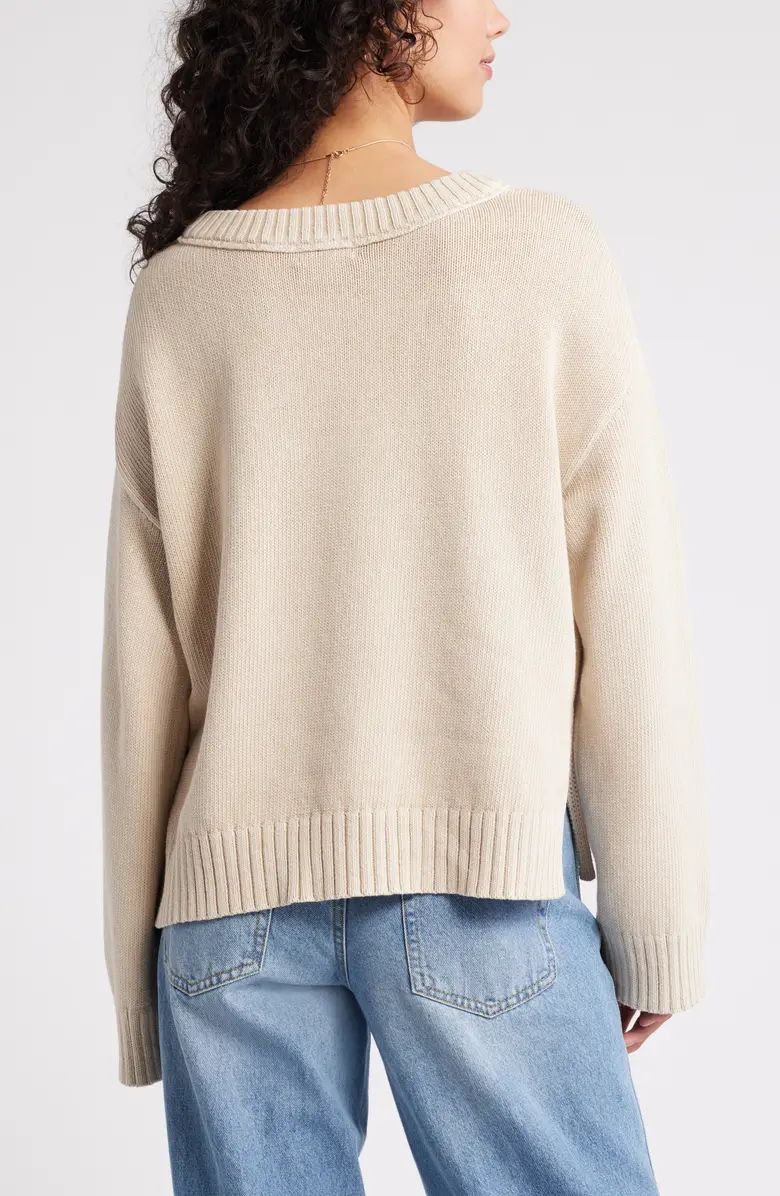 BP. Acid Wash Oversize Cotton Sweater | Nordstrom | Nordstrom