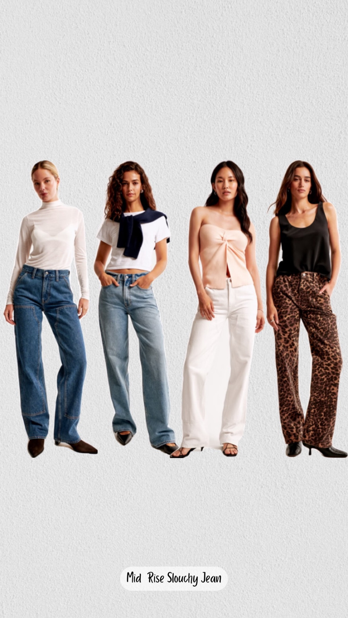 Mid rise, slouchy jeans, leopard, trendy, 

#LTKFindsUnder100 #LTKSaleAlert