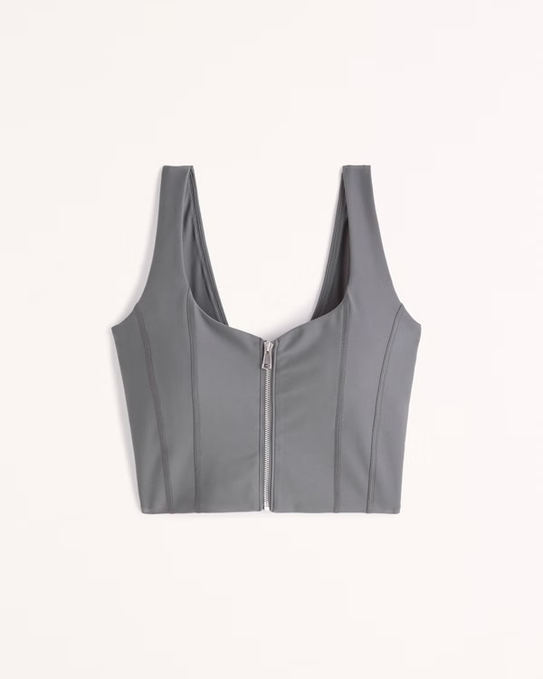 Women's YPB Zip-Front Sweetheart Slim Tank | Women's Active | Abercrombie.com | Abercrombie & Fitch (US)