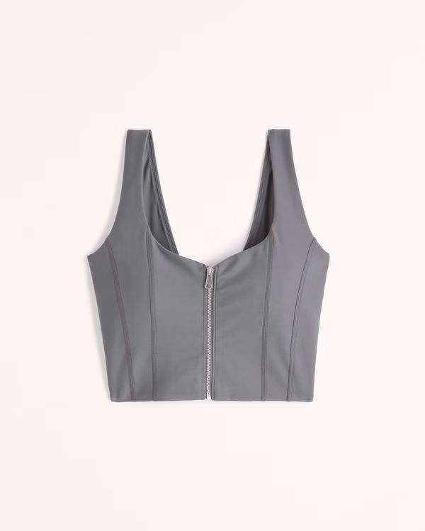 Women's YPB Zip-Front Sweetheart Slim Tank | Women's Active | Abercrombie.com | Abercrombie & Fitch (US)