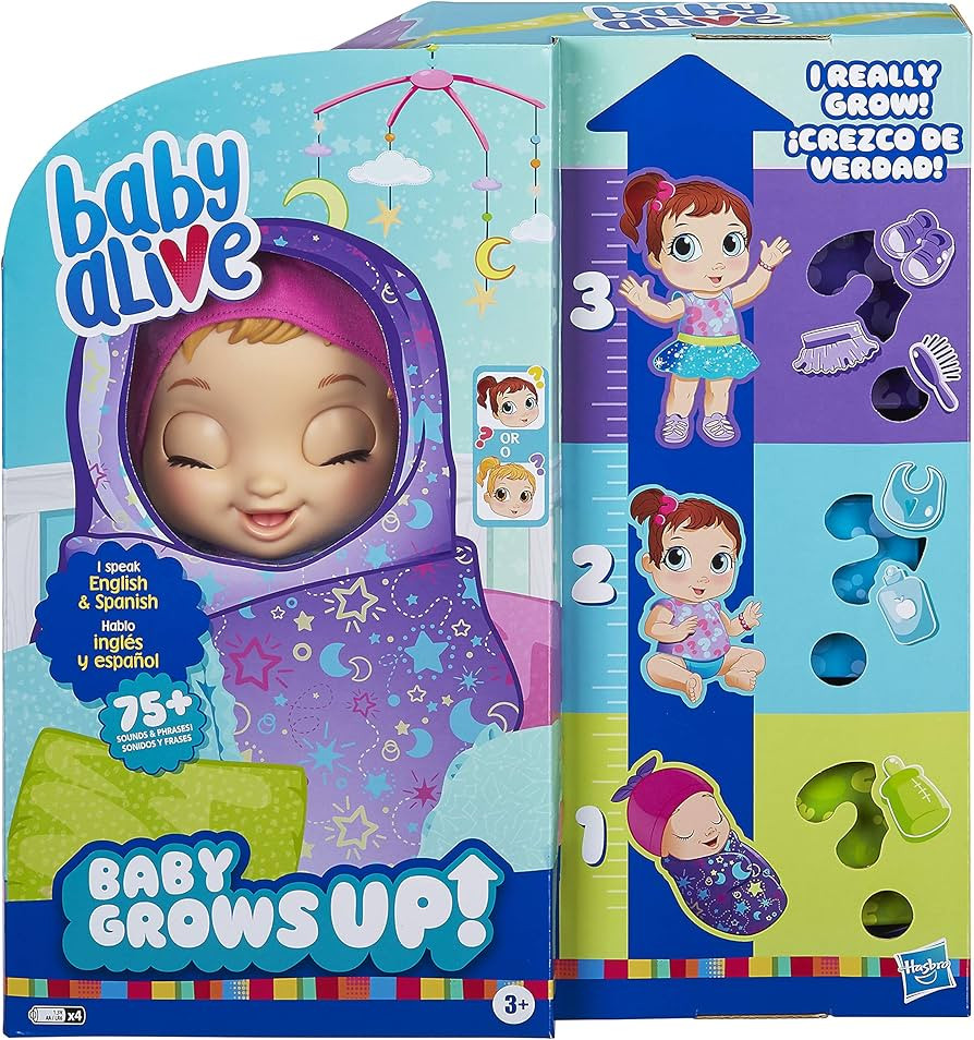 Baby Alive Baby Grows Up (Dreamy) - Shining Skylar or Star Dreamer, Growing and Talking Baby Doll... | Amazon (US)