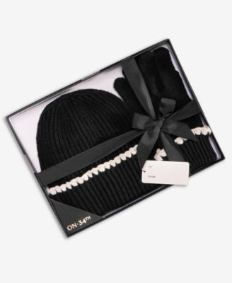 Ribbed Beanie & Gloves Boxed Set, Macy's Exclusive | Macy's