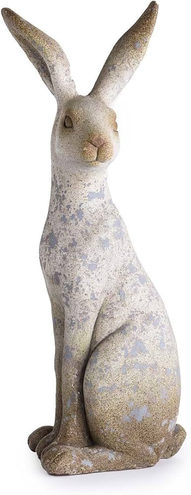 Realistic Tall Sitting Bunny Garden Sculpture | 24" H | Weather-Resistant | Resin Rabbit Statue |... | Amazon (US)