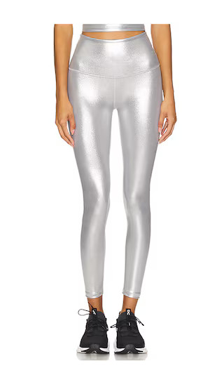 Beyond Yoga Caught in The Midi High Waisted Legging in Metallic Silver. - size L | Revolve Clothing (Global)
