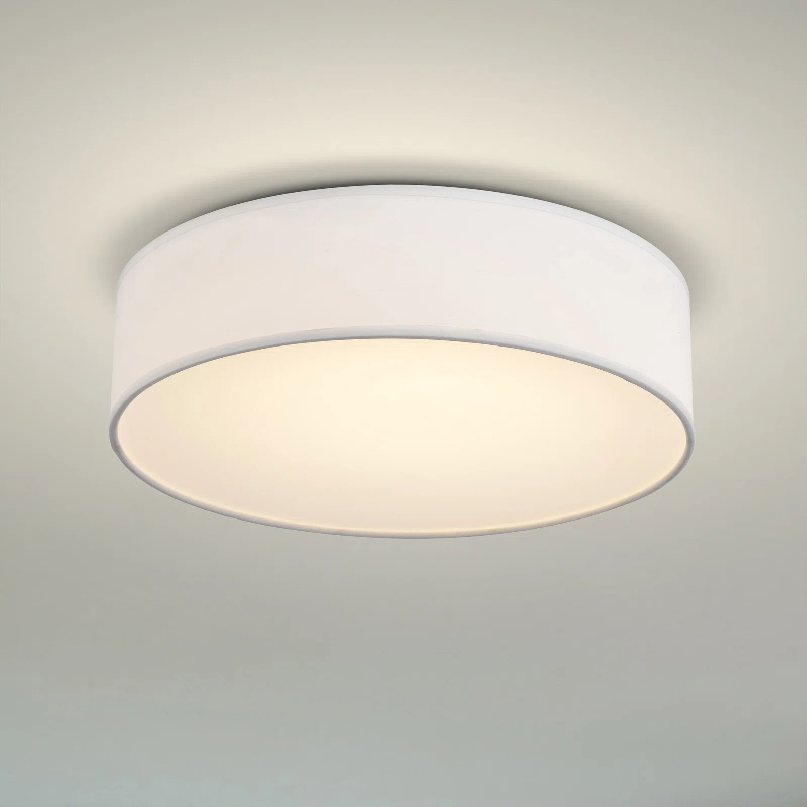 Geren 1 - Light 15'' Shaded Drum LED Flush Mount | Wayfair North America