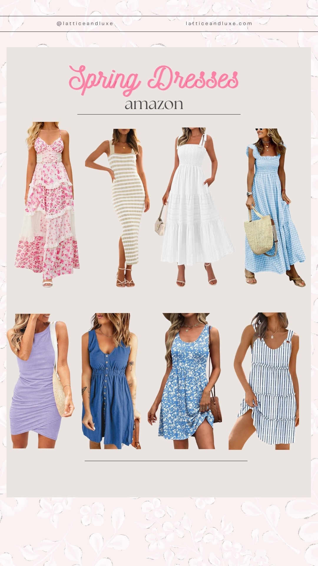 Spring Dress Ideas! 🌸 

Perfect spring dresses for women. Find your spring dress inspo now! #LTKStyleTip #Easter #SpringFashion #SpringDresses #GirlsDress #womenseasterdress #EasterOutfit #SpringOutfit

#LTKSeasonal #LTKootd #LTKOver40