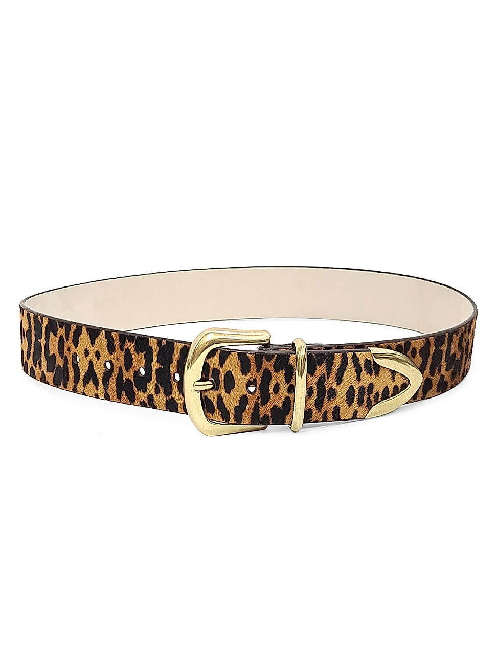 Berto Cheetah-Print Calf Hair Belt | Saks Fifth Avenue