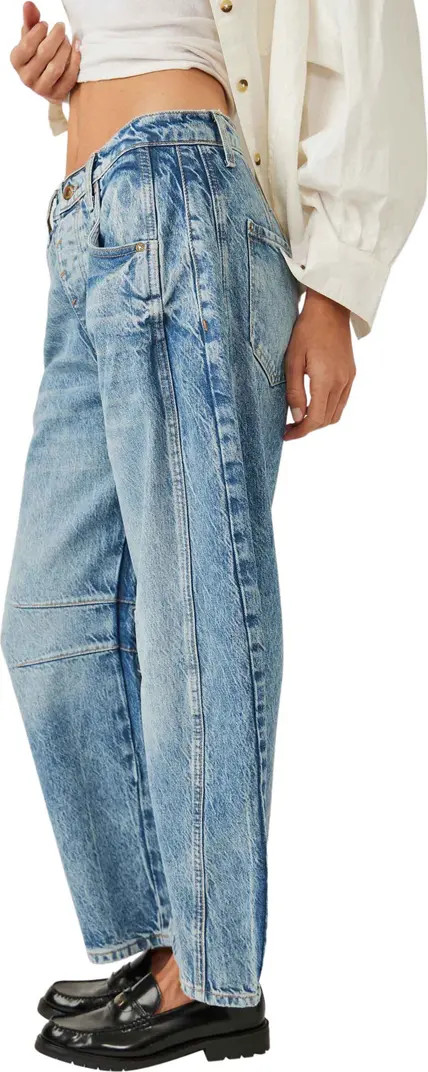 We the Free Good Luck Mid Rise Barrel Leg Jeans | Nordstrom