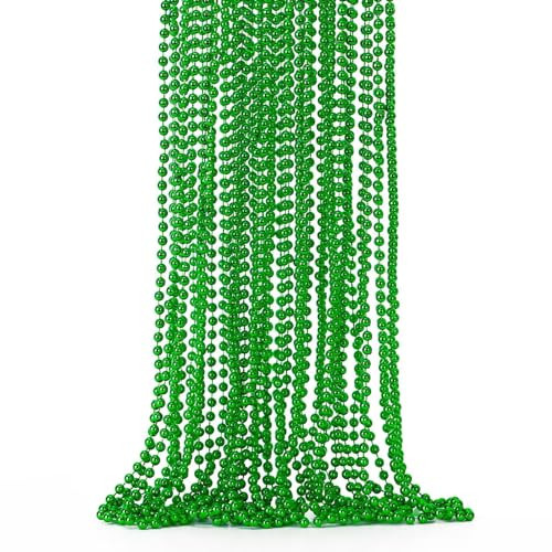 12PCS St Patricks Day Necklace, St Patricks Day Beads Necklace Accessory Set, Mardi Gras St Patricks Costumes Necklaces, Festive Accessories for Mardi Gras St. Patricks Parade Throws Decorations | Amazon (US)