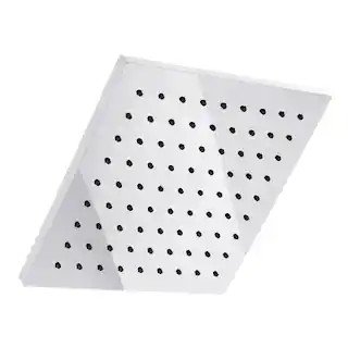 Glacier Bay Modern 1-Spray Pattern 8 in. Single Wall Mount Fixed Rain Shower Head in Chrome HD560... | The Home Depot