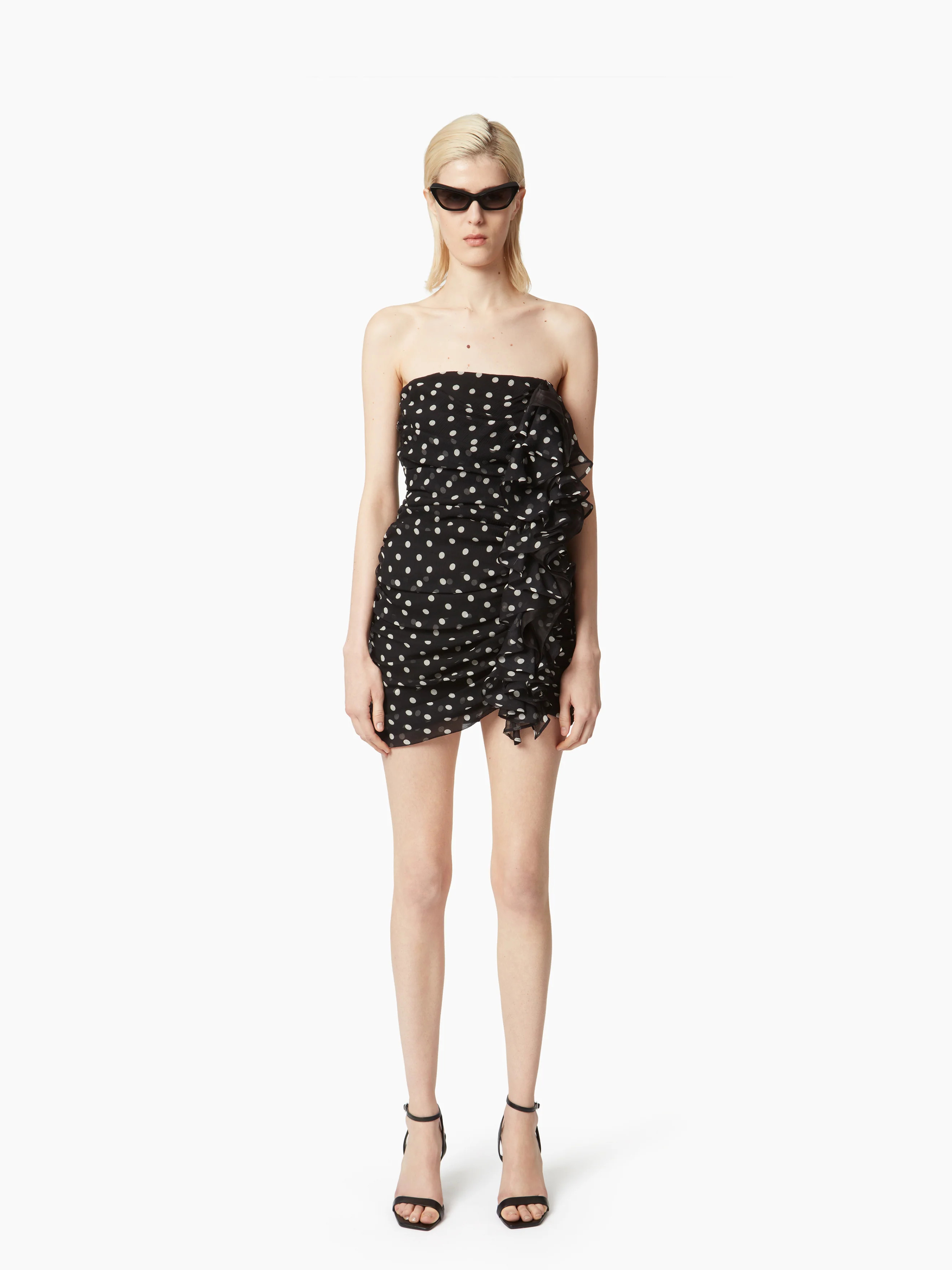 Polka Dots Bustier Mini Dress In Black - Nina Ricci | Nina Ricci