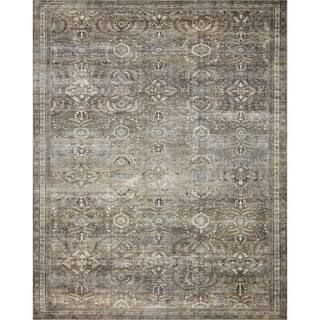 LOLOI II Layla Antique/Moss 5 ft. x 7 ft. 6 in. Traditional 100% Polyester Area Rug LAYLLAY-13ANM... | The Home Depot