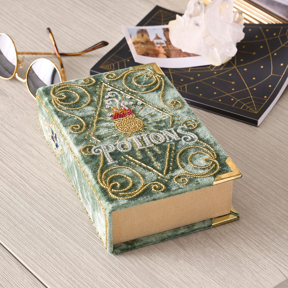Harry Potter™ Potions Book Velvet Jewelry Box | Pottery Barn Teen