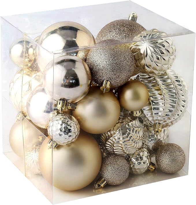 Jorysics Christmas Balls Ornaments -36pcs Shatterproof Christmas Tree Decorations with Hanging Lo... | Amazon (US)