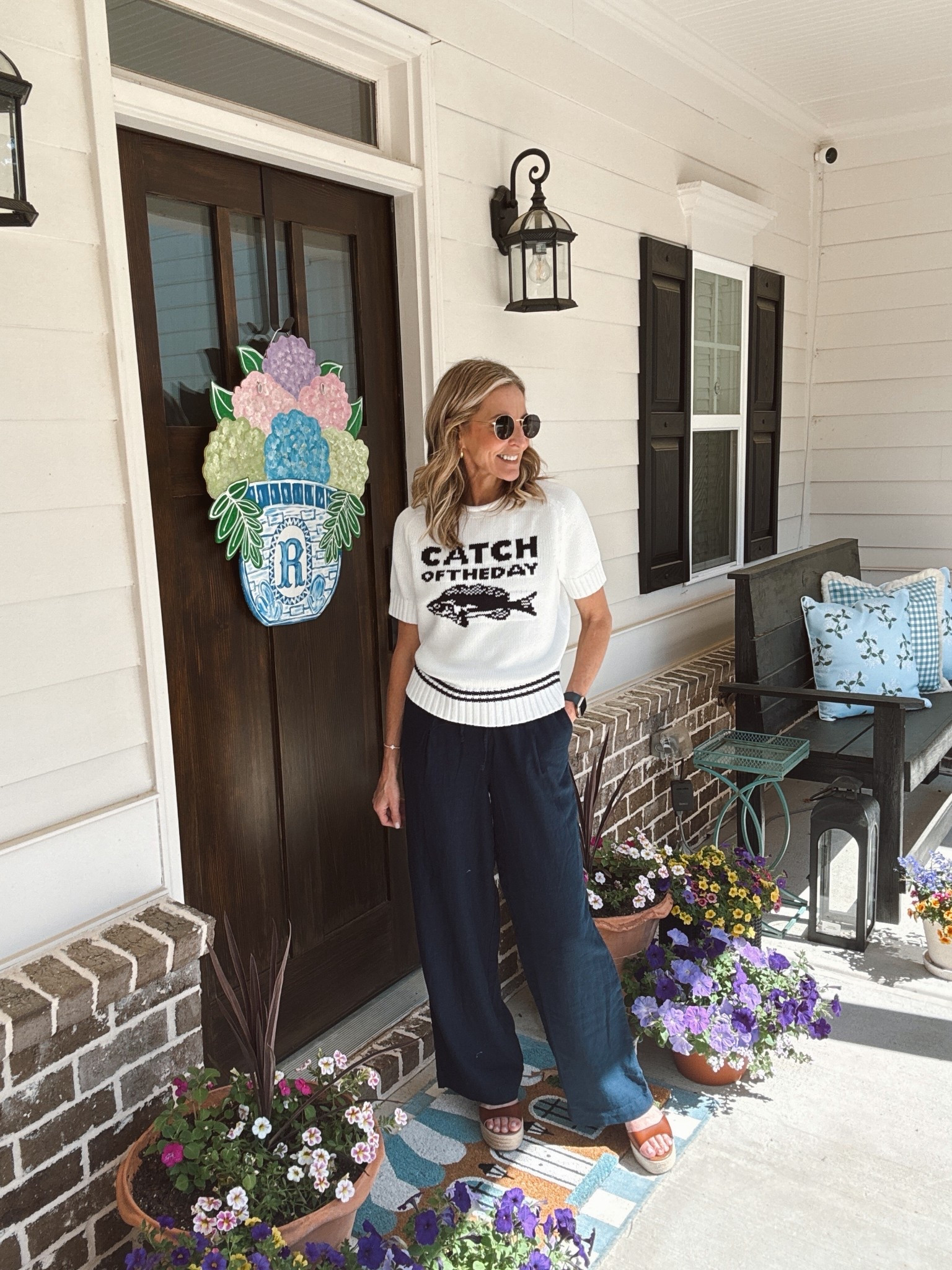 Time and true keeping things uncomplicated with these easy O so comfortable pull on pants crafted in a lightweight linen blend… Wearing a size extra small and a size small in the Walmart sweater 