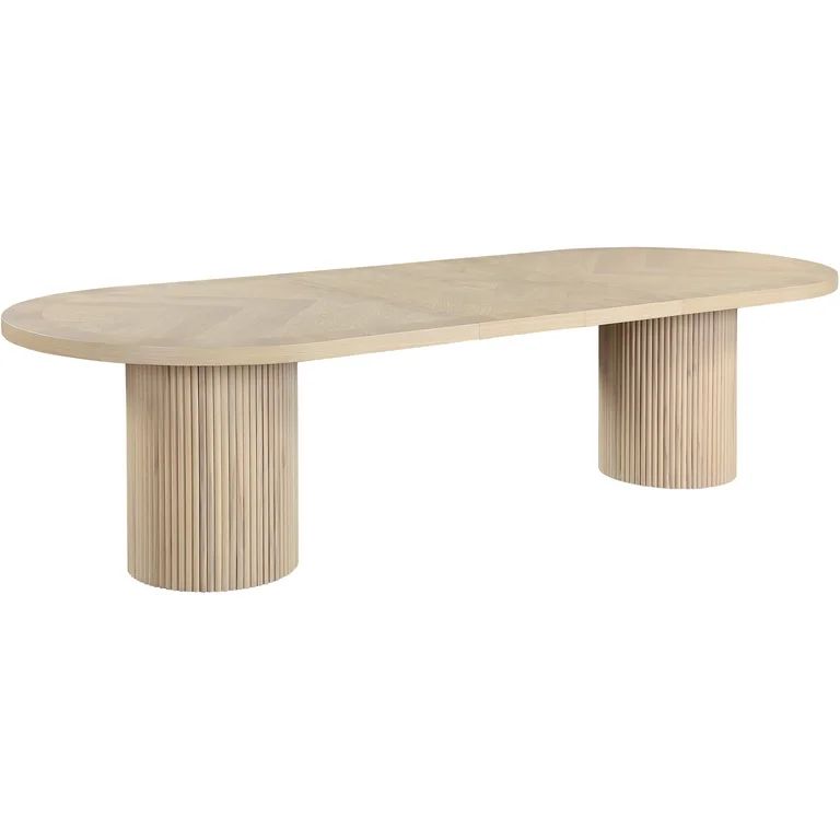 Meridian Furniture Belinda Natural White Oak Wood Dining Table | Walmart (US)