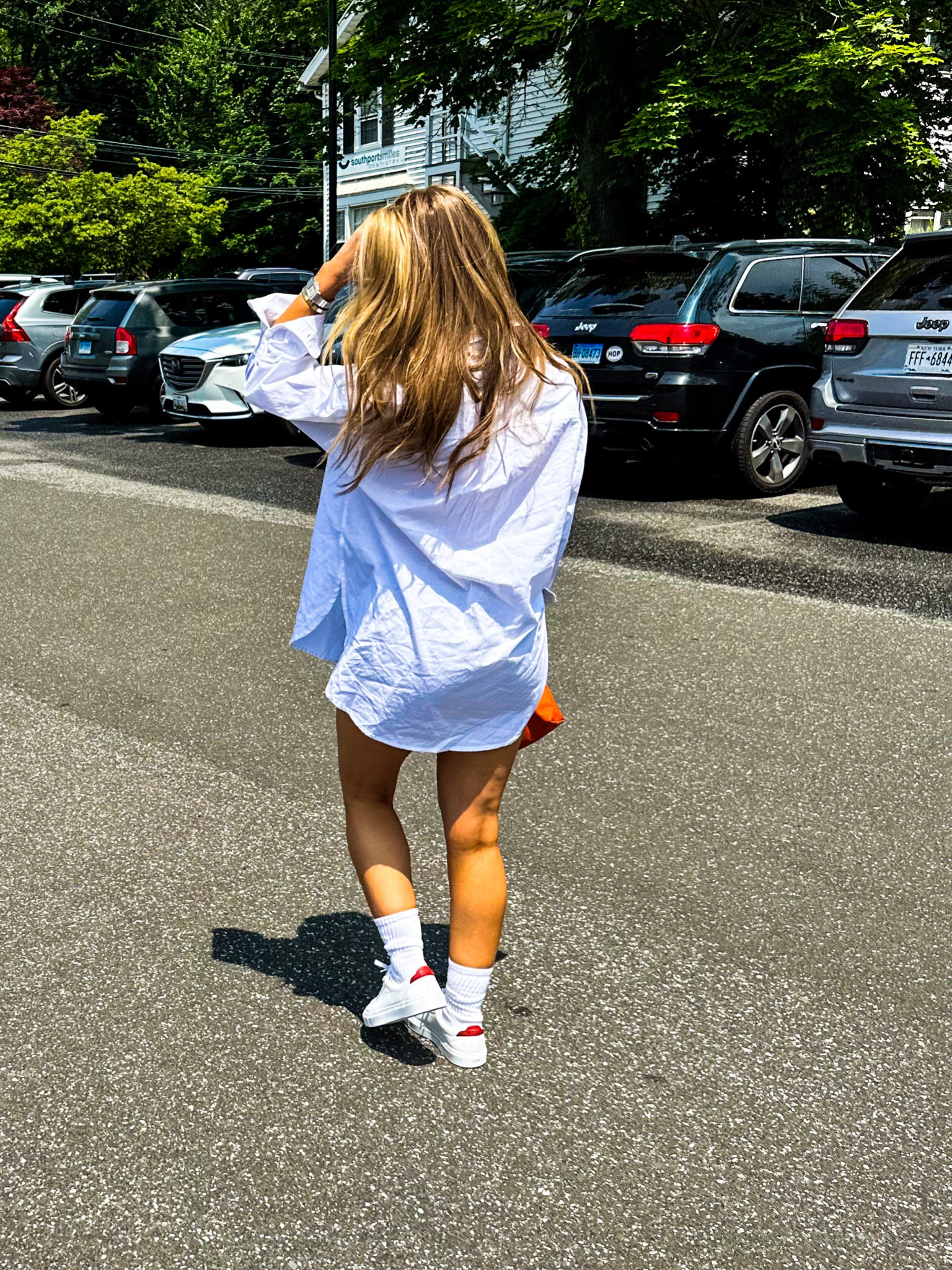 Favorite white button down & scrunch socks.. my top also comes in linen 

Wearing small petite 

#LTKSeasonal #LTKFind