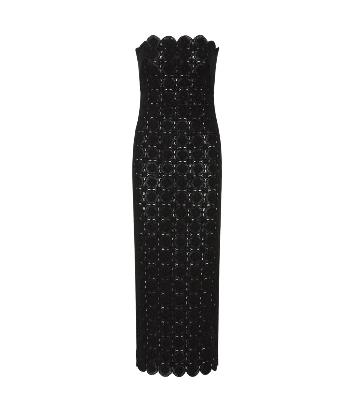 Doily Column Dress in Black | Mode Sportif