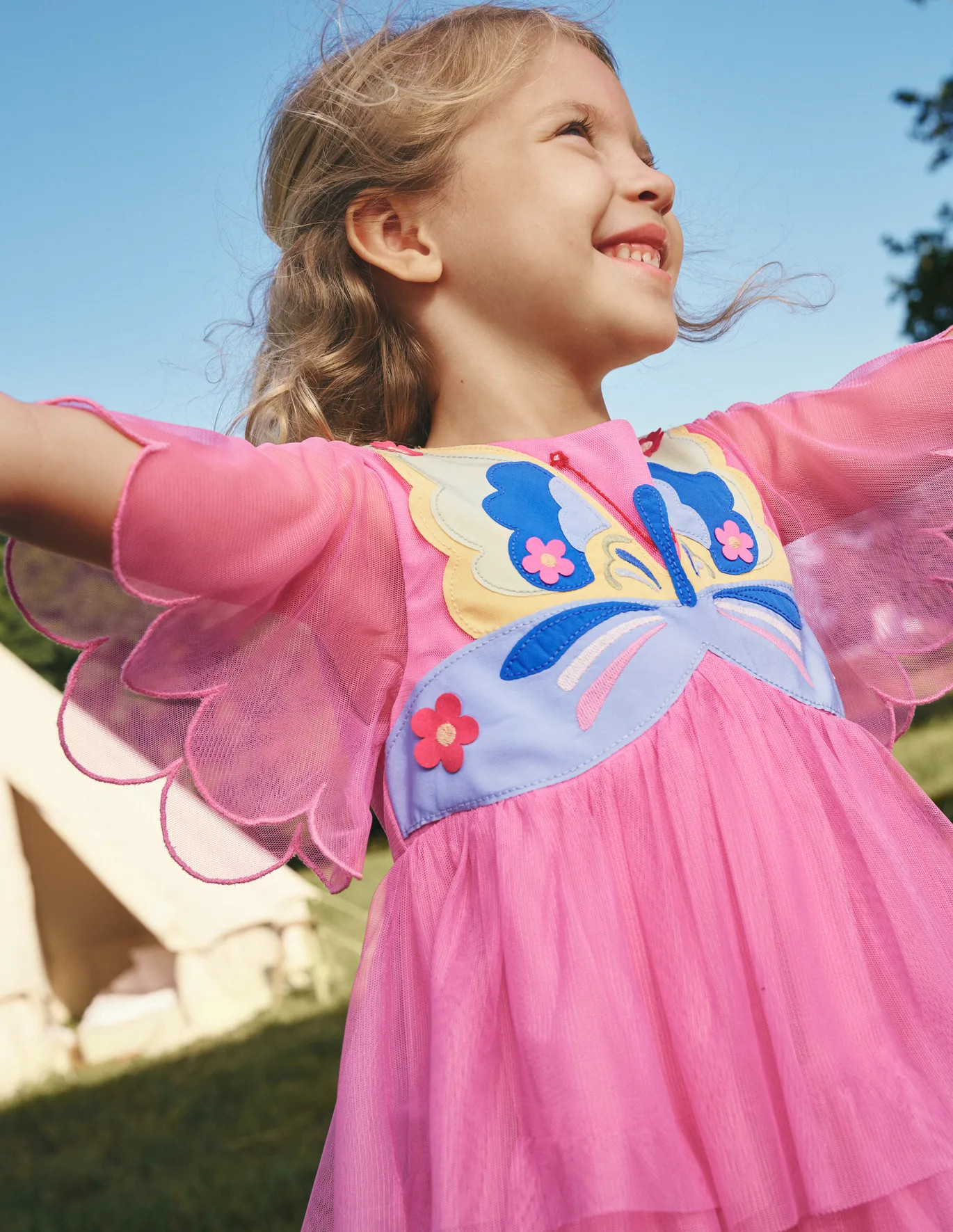 Butterfly Bodice Tulle Dress | Boden UK