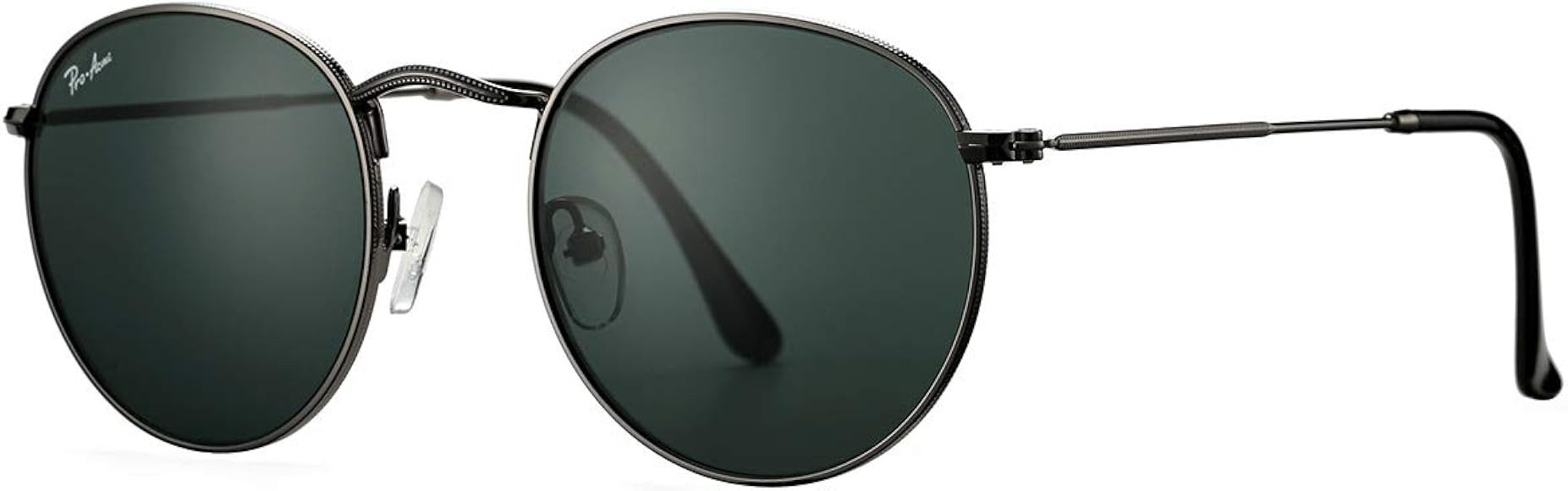 Pro Acme PA3447 Classic Crystal Glass Lens Retro Round Metal Sunglasses,50mm | Amazon (US)