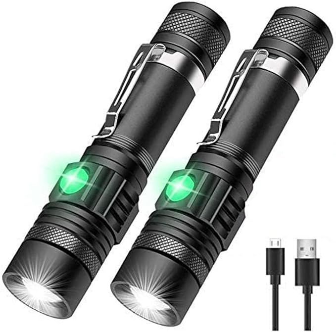 LED Tactical Flashlight Rechargeable, IPX6 Waterproof Flashlight, 1200lm, Super Bright LED, Zooma... | Amazon (US)