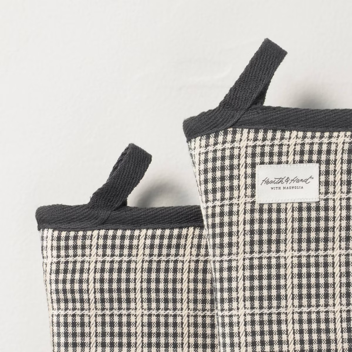 Plaid Potholders Gray/Natural - Hearth & Hand™ with Magnolia | Target