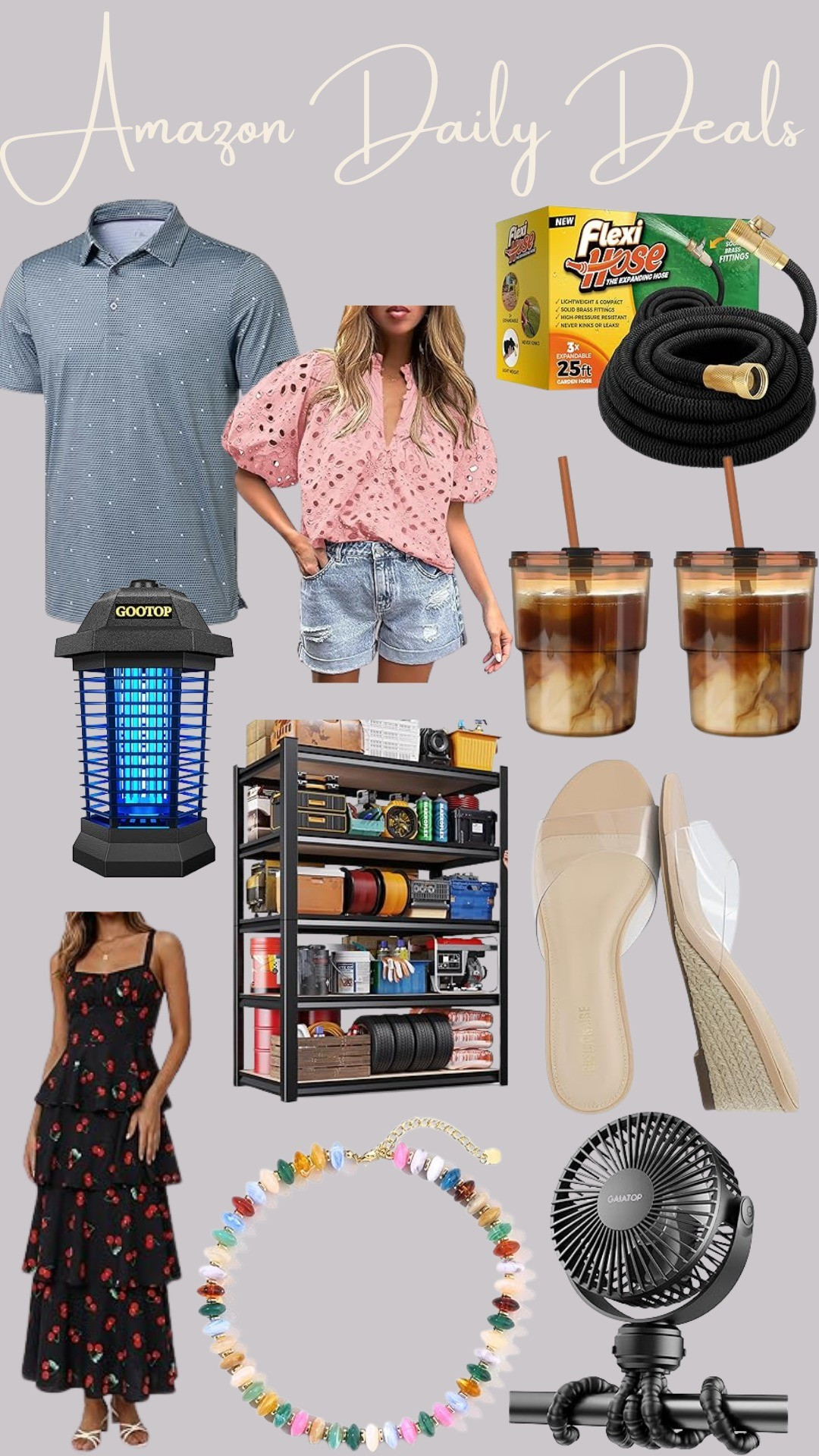 Amazon Daily DealsGarden, Outdoors, golf shirts, mens, mens clothing, mens shirts, bug rappers, drinkware, tumblers, entertaining, garden hose, clear shoes, womens shoes, shoe lover, sales, deals, summer style, womens tops, summer looks, portable fan, stroller fan, garage shelves, organization, summer finds, amazon finds, amazon deals, 

#LTKSaleAlert #LTKHome #LTKSeasonal