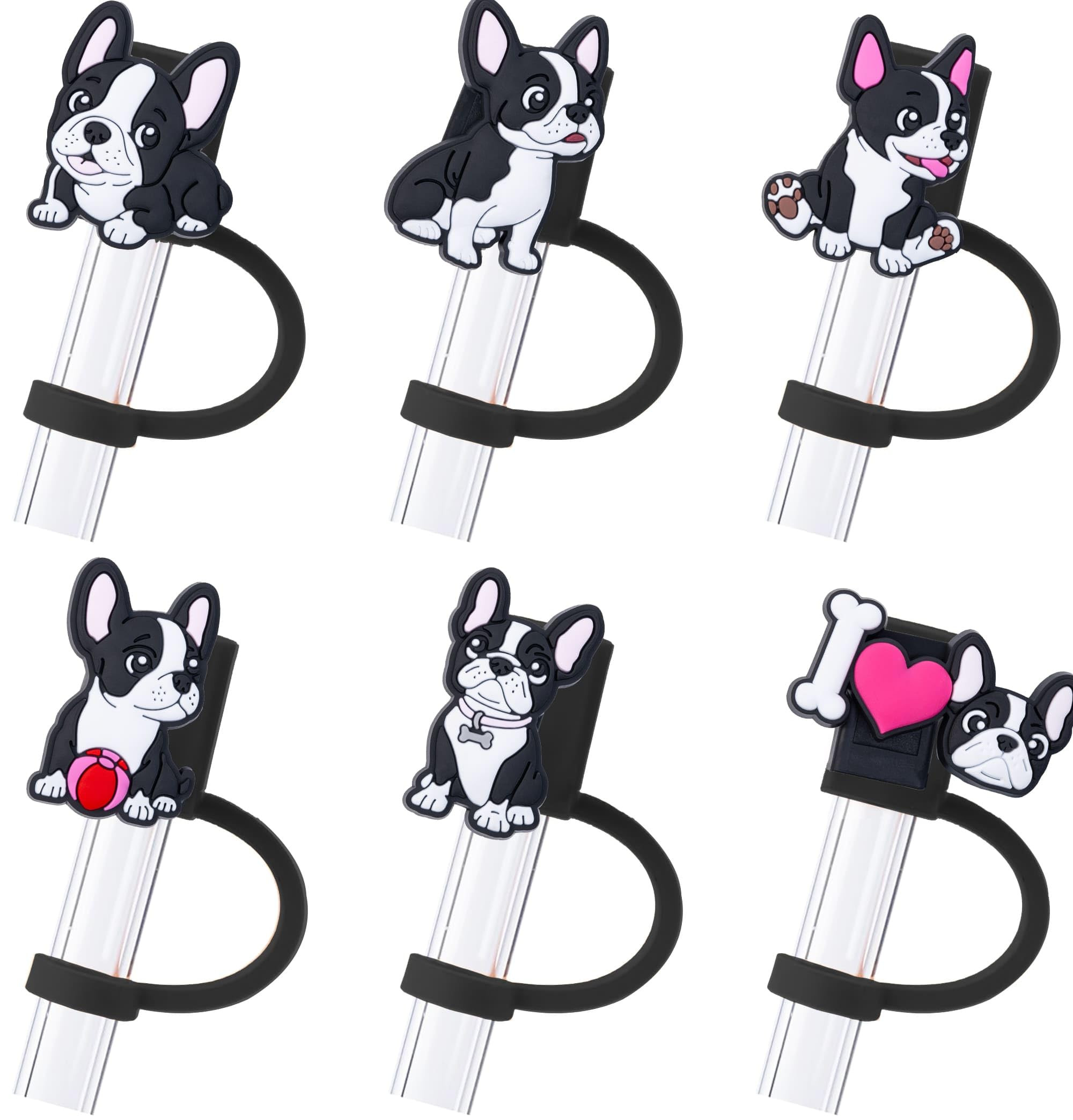 Boston Terrier Straw Topper, 10mm (0.4in) Cute Dog Straw Topper, Covers for Stanley Cup - Boston ... | Amazon (US)